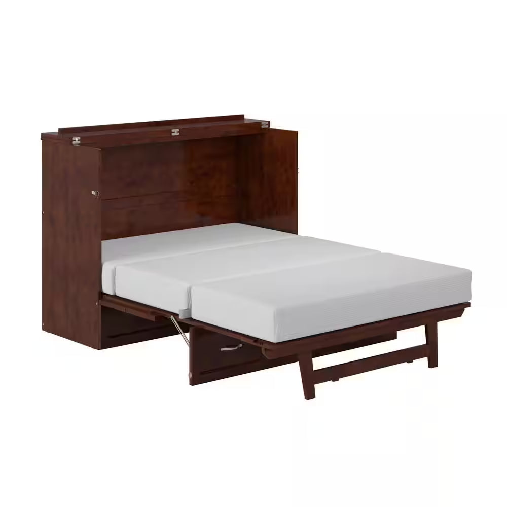 Deerfield Murphy Bed Chest Full Walnut with Charger
