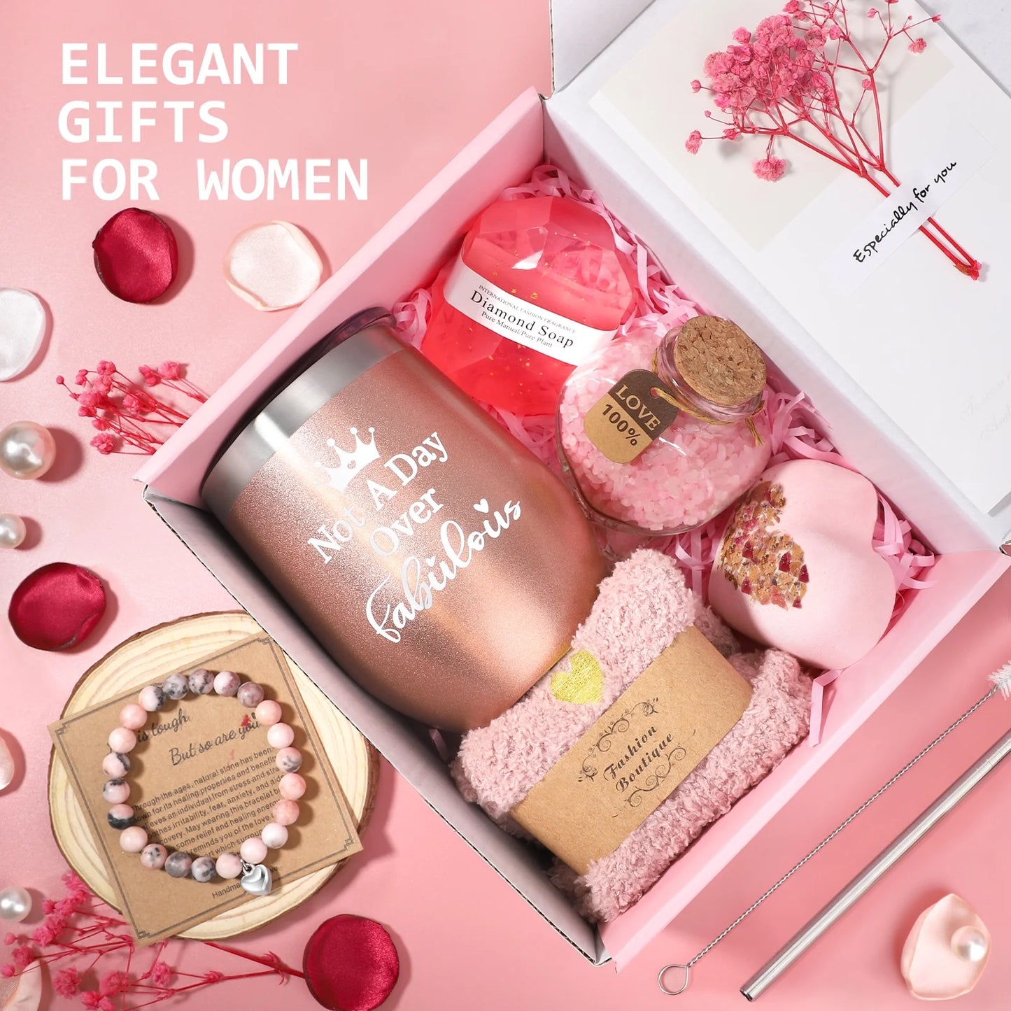 10 Pack Mother'S Day Gift Baskets under $20,Mothers Day Gifts Bulk, Birthday Gifts for Mom, Birthday Gifts for Women,Pink