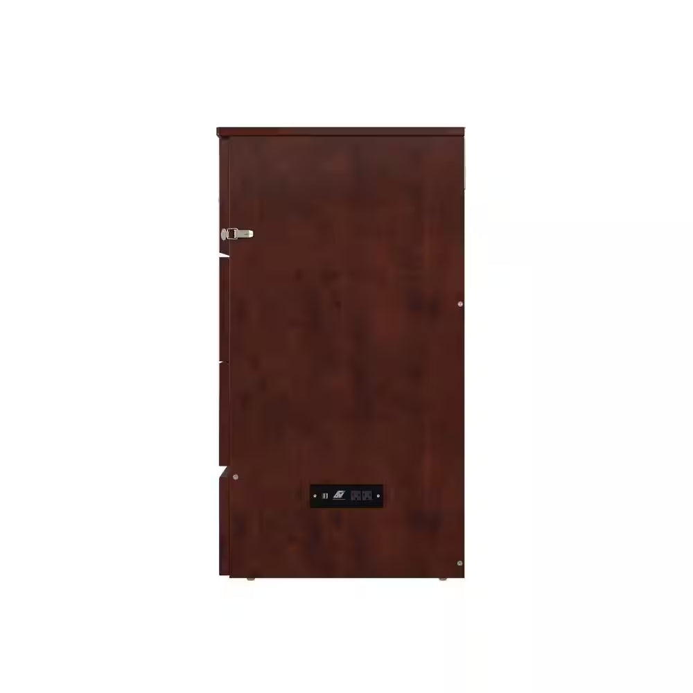 Deerfield Murphy Bed Chest Full Walnut with Charger